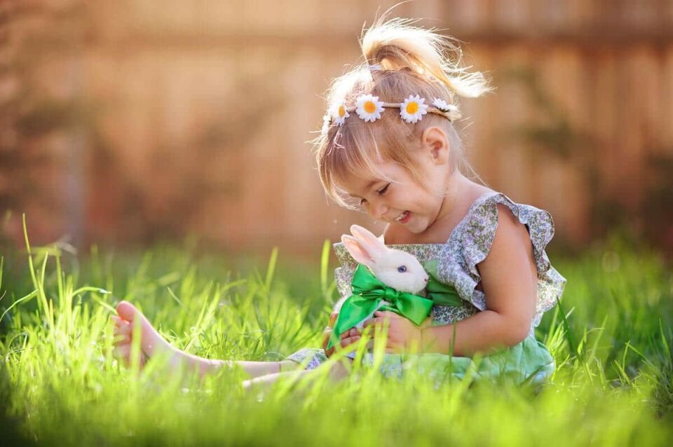 Smiling Girl In The Grass